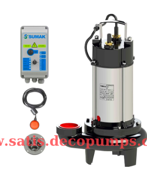 Sumak SBRT19/2P Parçalayıcı Bıçaklı Foseptik Dalgıç Pompa Trifaze (380V) 1.8 Hp