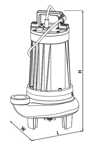 Sumak SBRT19/2P Parçalayıcı Bıçaklı Foseptik Dalgıç Pompa Trifaze (380V) 1.8 Hp