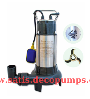 Water Sound V1100DF Bıçaklı Tip Kirli Su Aktarma, Drenaj Dalgıç Pompa 7.5 mt. Yükseklik 15 m³/h